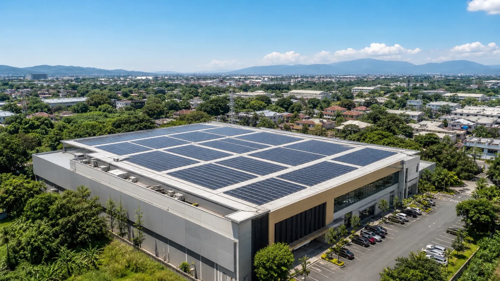 Commercial rooftop solar array